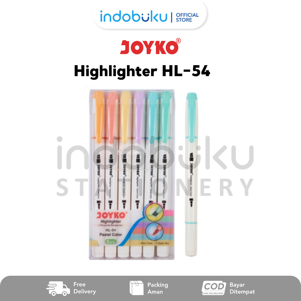 

Joyko Highlighter Pastel Color Penanda Berwarna Joyko HL-54