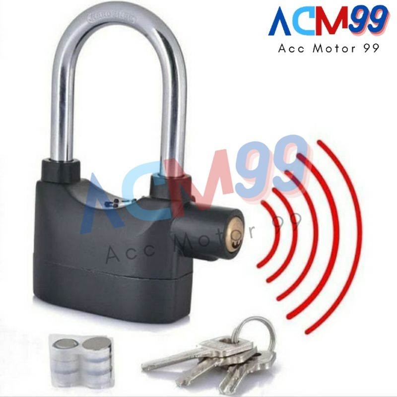 Gembok alarm anti maling motor universal nmax aerox adv pcx vario dll