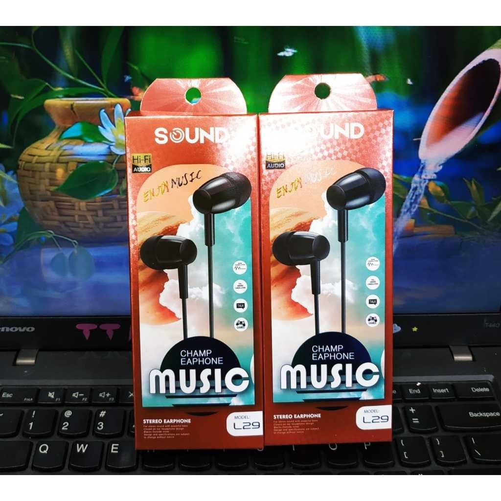 (MC8) HEADSET JACK 3.5MM SUPER BASS L29  - HANSFREE JACK 3.5MM MEGA BASS L29