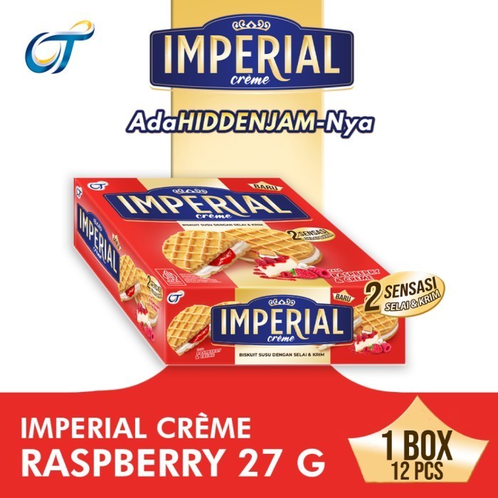 

Biskuit Imperial Creme Rasa Raspberry 27GR - [1 Box Isi 12 Pcs] Pack