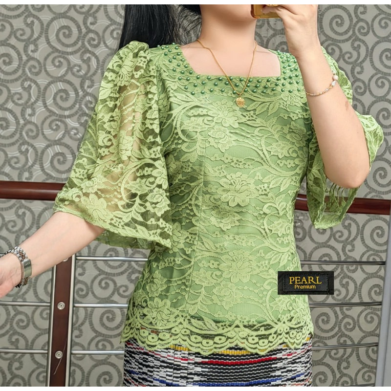 Atasan Blouse brokat pesta