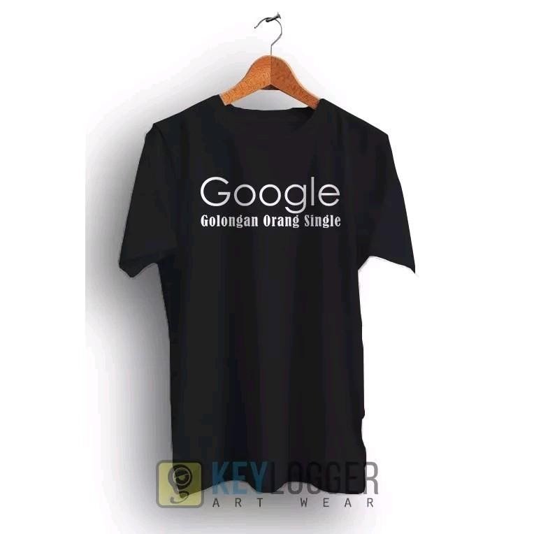 KAOS T-SHIRT BAJU KATA PLESETAN GOOGLE DISTRO COMBED 30s army biru