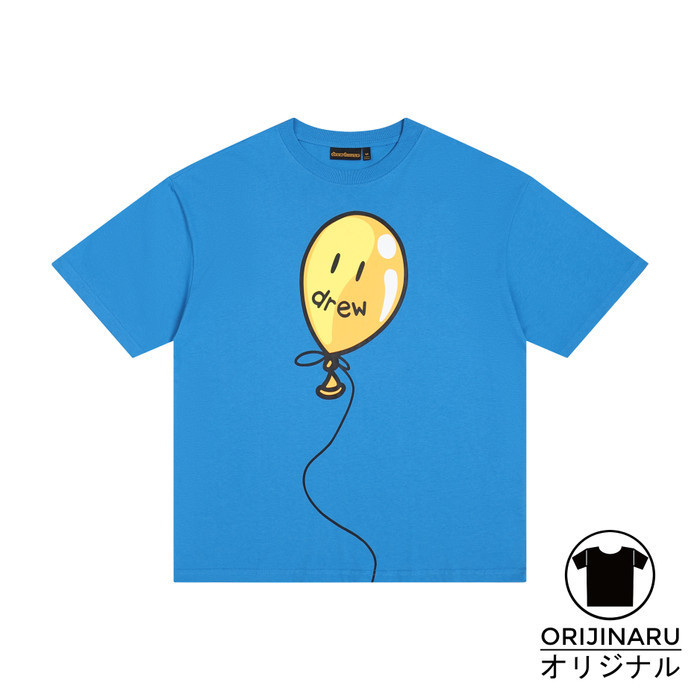 Tshirt Drew Baloon Blue Tee Drew House Baju Kaos Branded Pria ドリューハウス