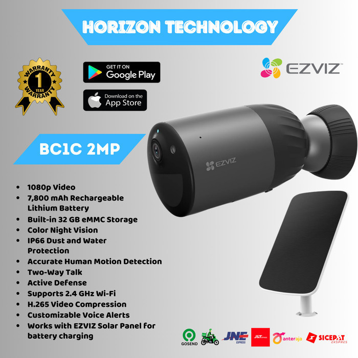 Ezviz BC1C 2MP CCTV Battery Powered Smart Home IP Camera