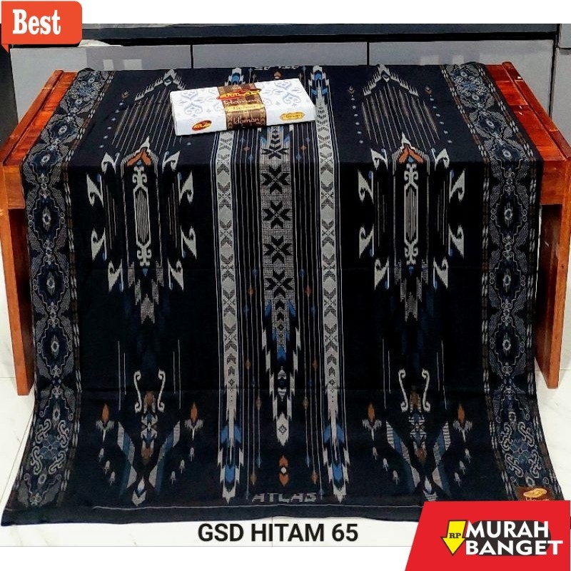 Sarung idaman- SARUNG ATLAS IDAMAN KEMBANG 555 MOTIP BHS/ ATLAS IDAMAN HARMONI/ ATLAS IDAMAN HITAM M