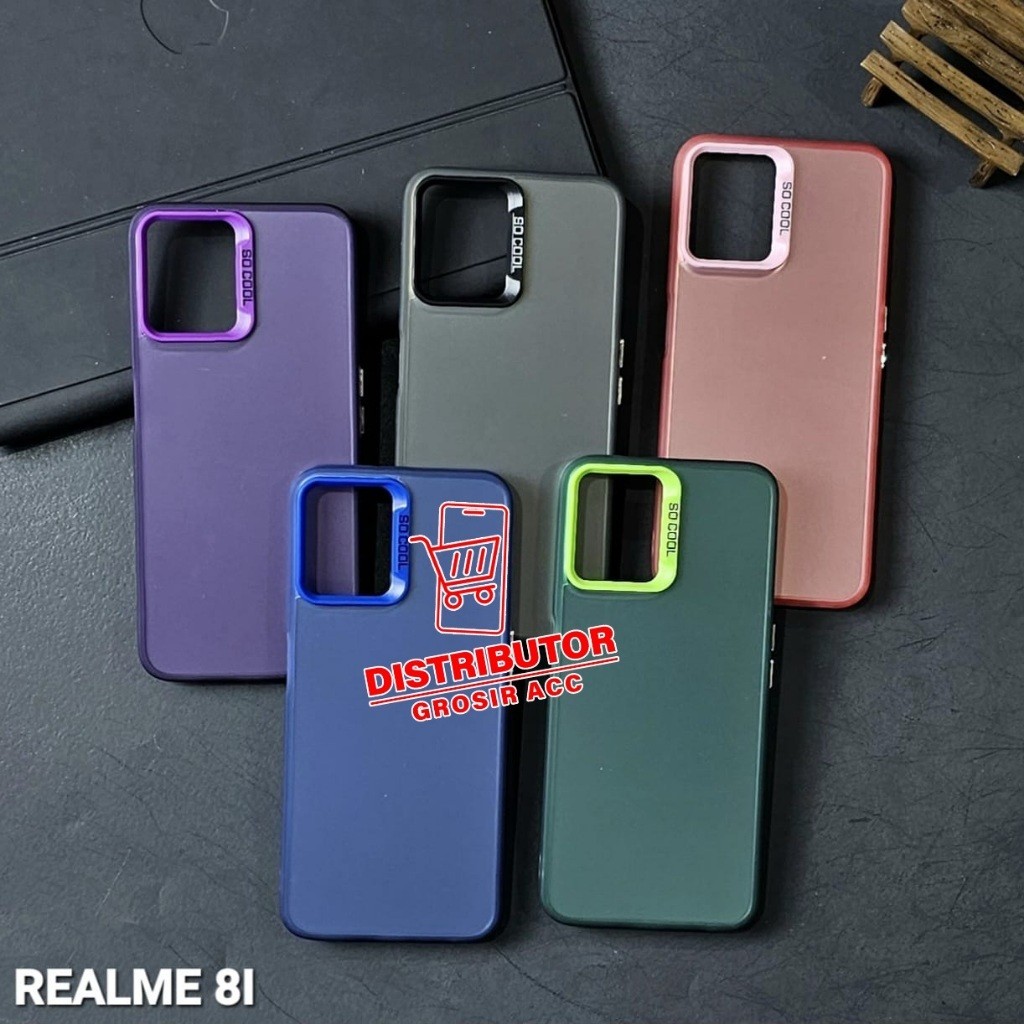 Distributor Acc REALME 8I CASE IMD Softcase PLATE HOLOGRAM CASE SOCOOL REALME 8I HYBRID