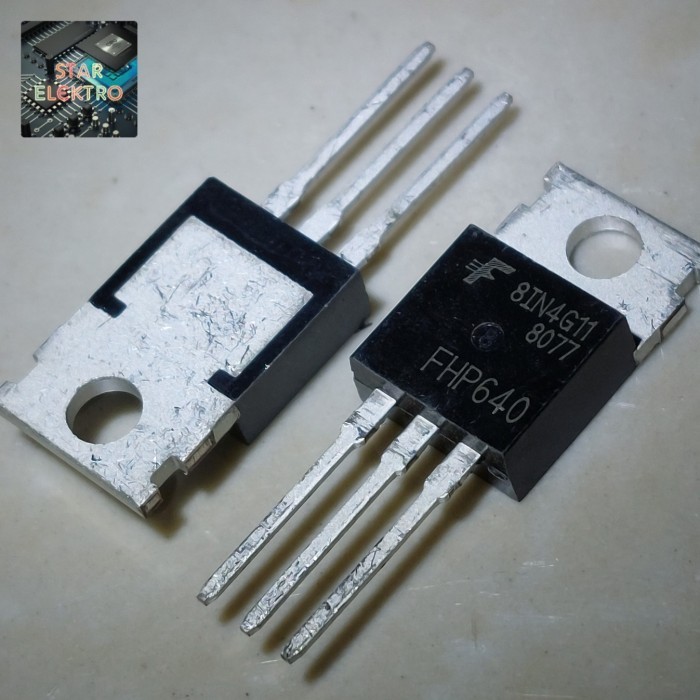 2 Buah 2Pcs FHP640 To-220 FHP 640 18A 200V TR FET Mosfet Inverter FHP640-TU