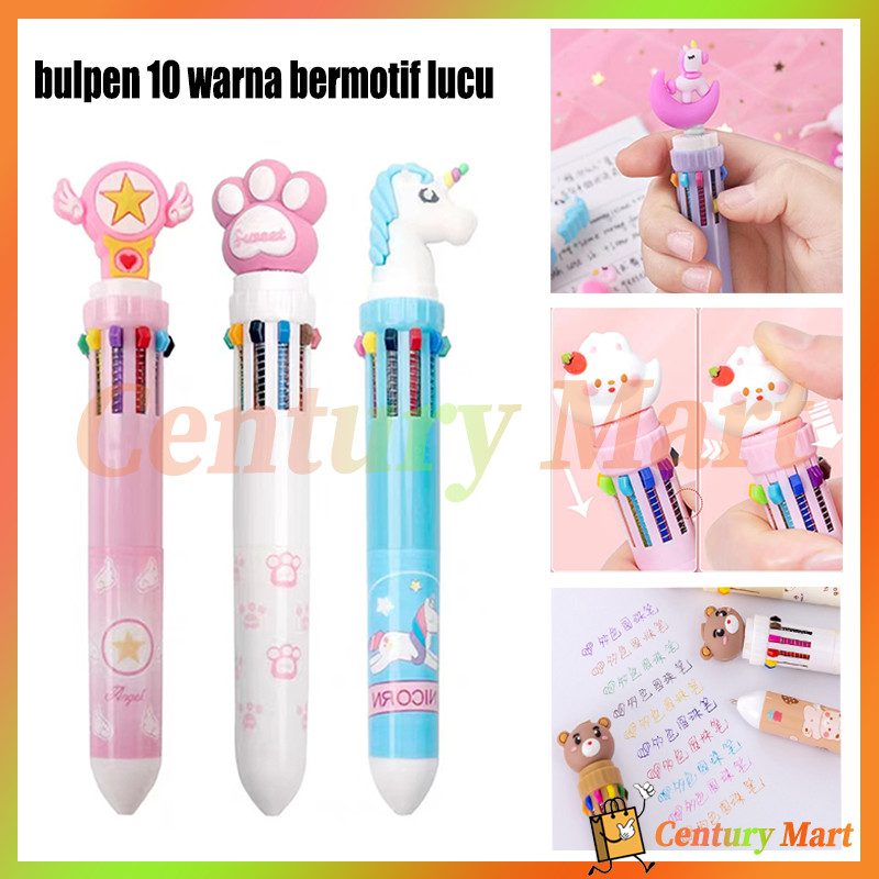 

Pulpen Ballpoint 10 warna /pulpen 10 warna karakter beruang lucu/bolpoin 10 warna motif teddy bear/Flaminggo Pen Bolpen /Karakter Rainbow Pulpen Kartun 10 Warna/Warni Bolpoin Karakter Lucu