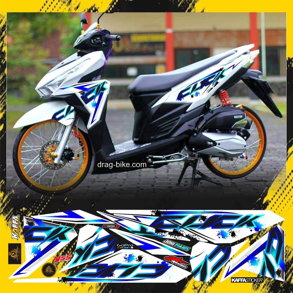 POLET LIS Sticker Striping Vario 125 - 150 led old Stiker Variasi Losy CLICK List Biru Polet STIKER