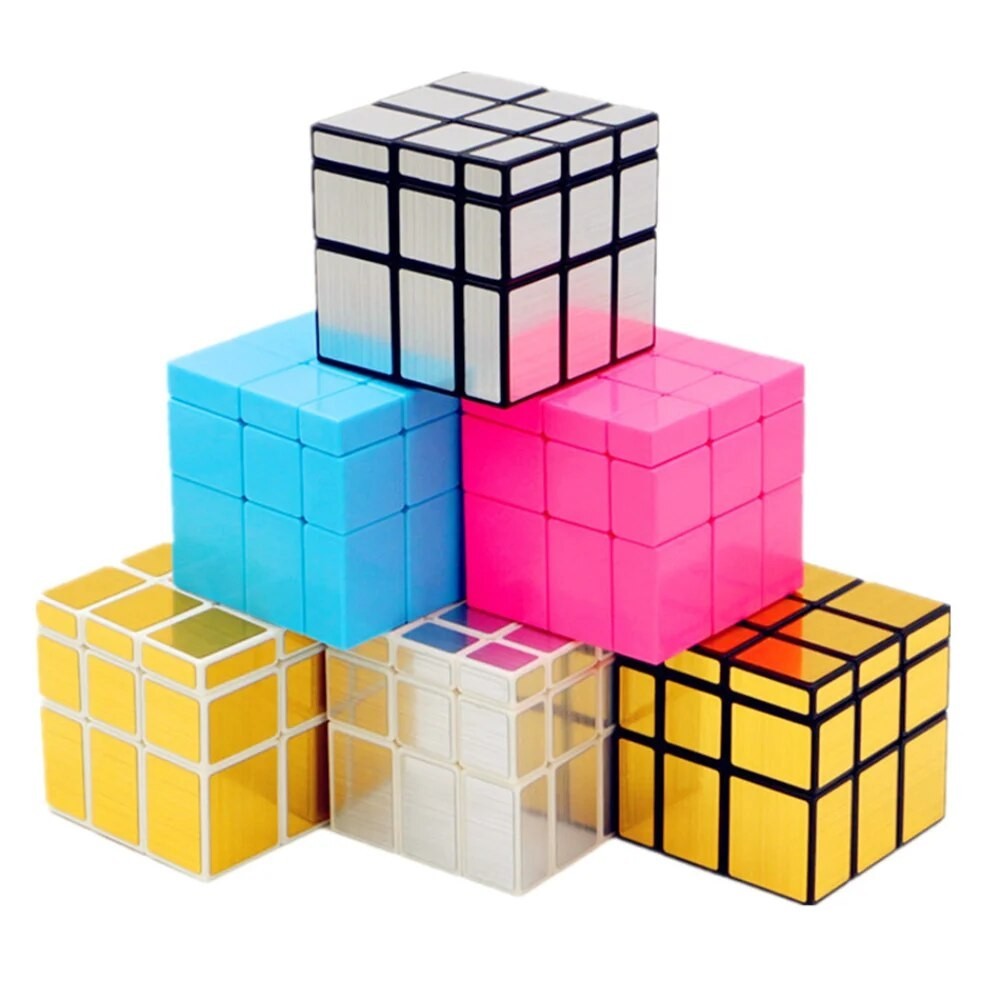ShengShou 3x3 Mirror Magic Cube Professional 3x3x3 Gold Silver Cubo Magico Puzzle Speed Classic Kids