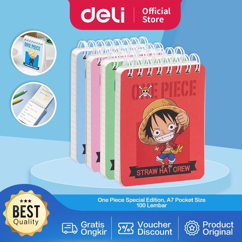 

Notebook Spiral Deli Mini One Piece Uk A7 100 Lembar - EN005