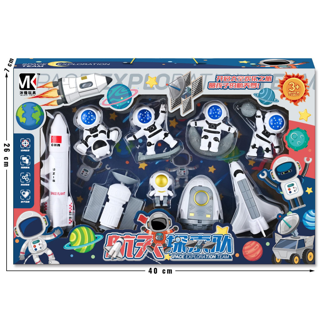 TN63WL MAINAN DIY ASTRONOT ROKET KAPAL ANGKASA - SPACE WORLD / PESAWAT JET APOLLO / TOY KID STATION 