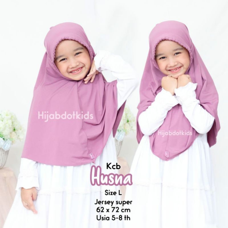 Jilbab Kerudung Hijab KCB Husna Anak M dan L Kekinian Fashion OOTD Muslim Premium