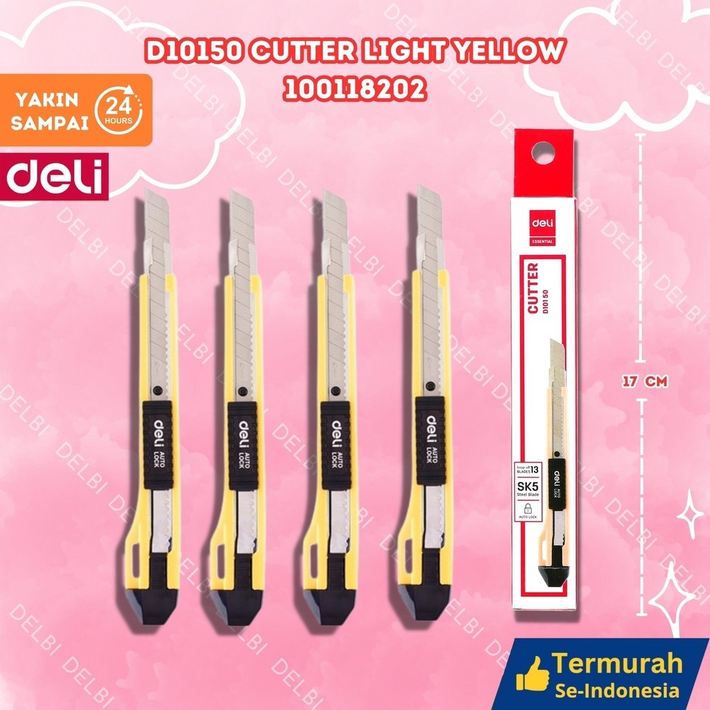 

Cutter Deli Kuning ( Kecil - D10150 ) Deli D10150 Cutter LIGHT YELLOW