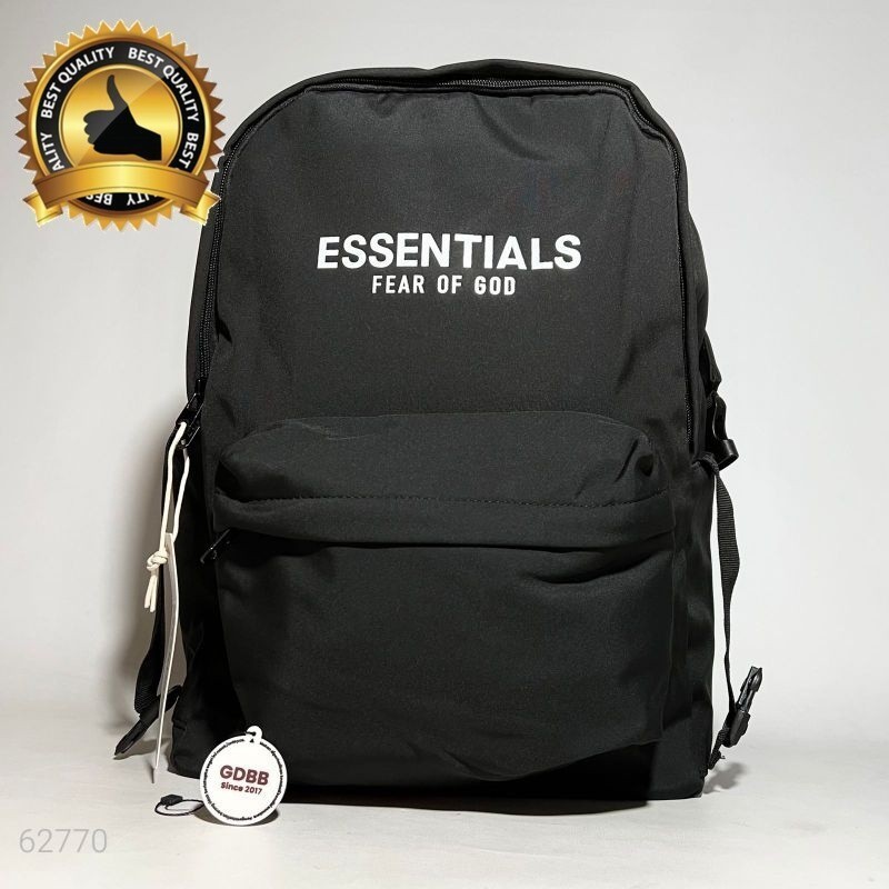 Tas Essentials Fear Of God Black FOG Backpack A5