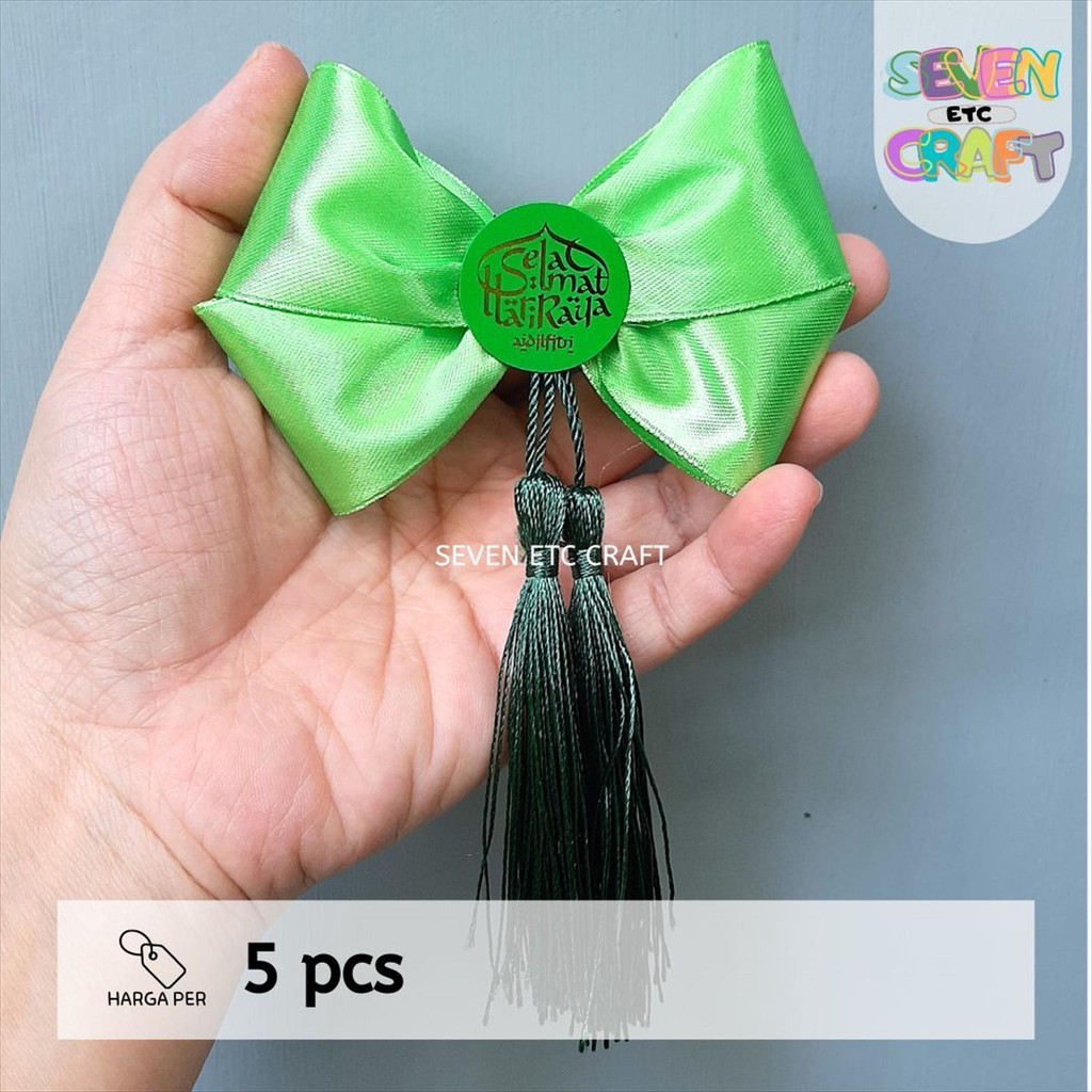 

Pita Hias Idul Fitri Lebaran Tasel Hijau 5 pcs