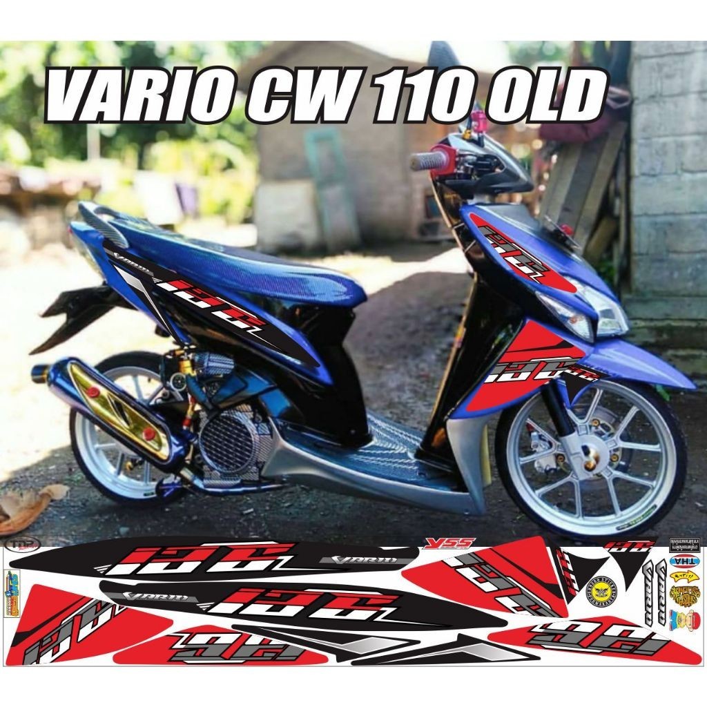 LIS VARIASI STRIPING MOTOR  VARIO KARBU 110 OLD MOTOR VARIO 110 OLD STRIPING STIKER VARIO CW OLD 110
