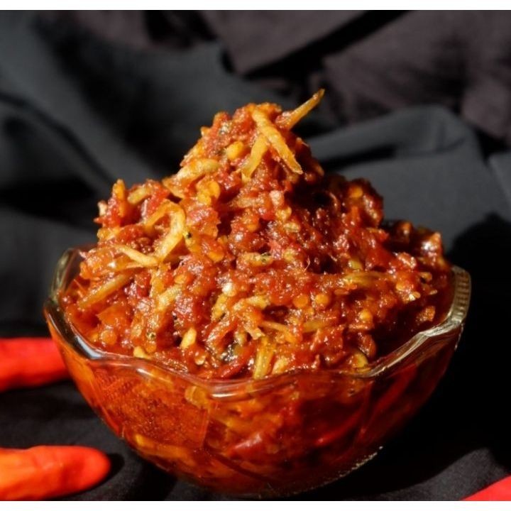 

Sambal TERI 300 Gram Sambal Pedas Extra Hot Bumbu Dapur Instan Packing Kemasan Botol Seal Pengunci