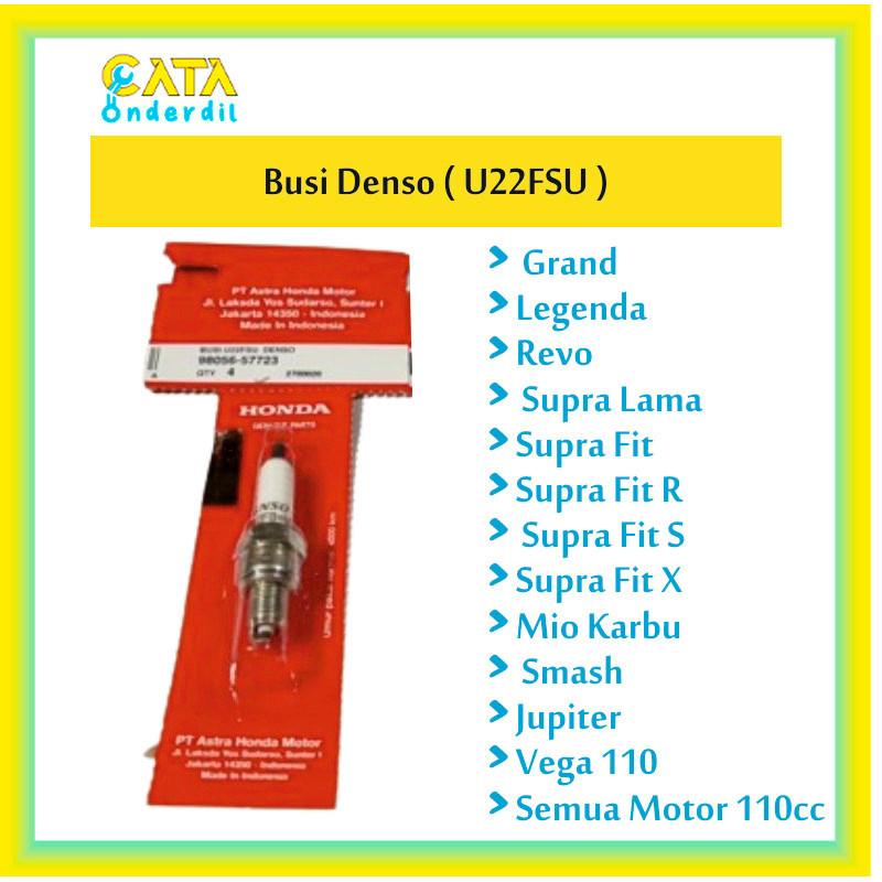 Busi Denso Supra X Grand Revo Busi Motor Honda Busi Denso U22FSU