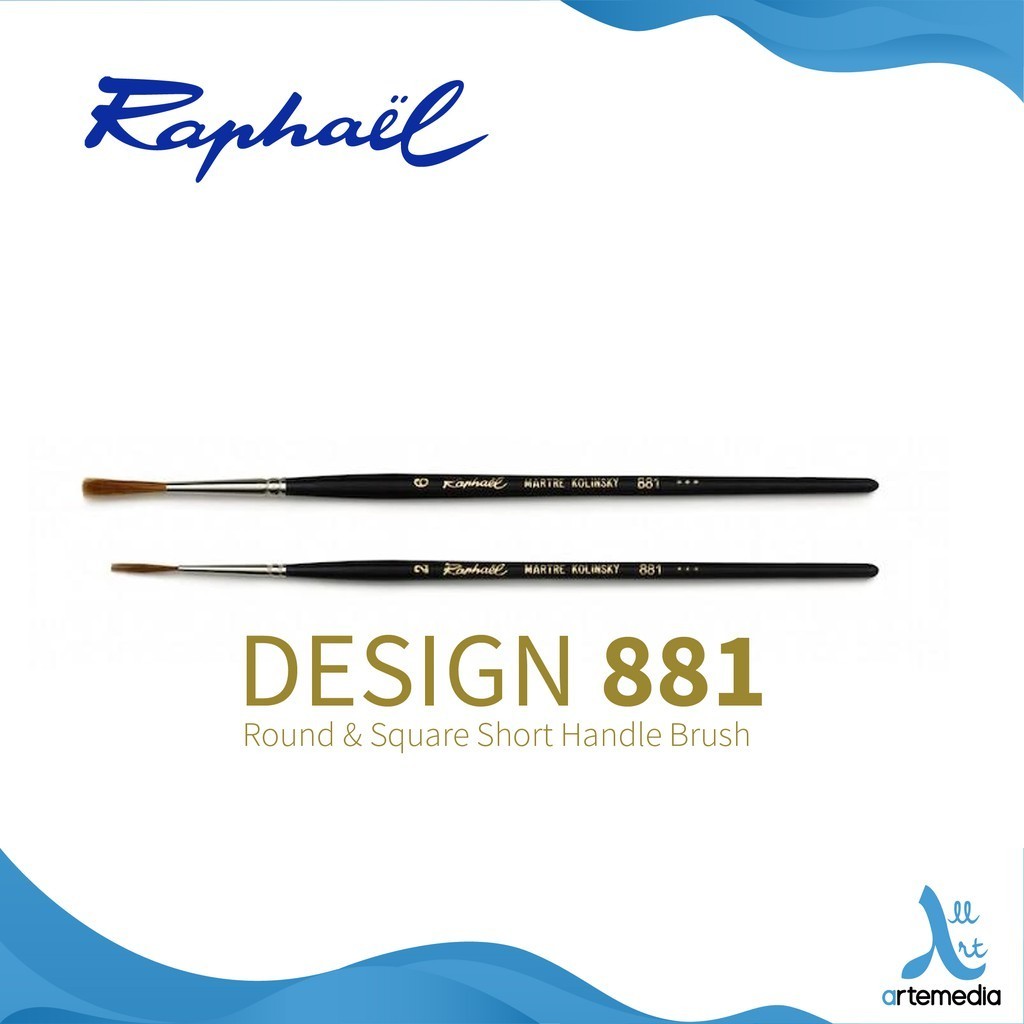 

Raphael 881 Kuas Lukis Round and Square Design Kolinsky Sable Brush SH