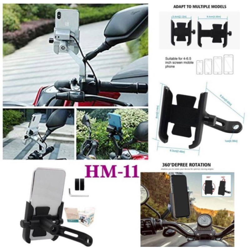 HOLDER MOTOR HM11 / HM12 / DUDUKAN HP DI MOTOR SEPION SPION SETANG STANG MOTOR HOLDER HP HANDPHONE
