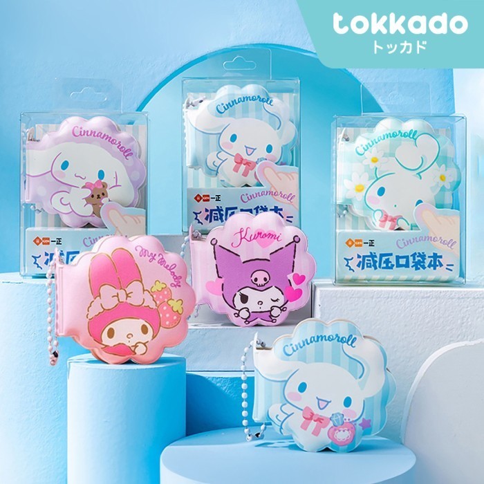 

TOKKADO Sanrio Puffy Mini Notes Keychain Gantungan Kunci Catatan Lucu