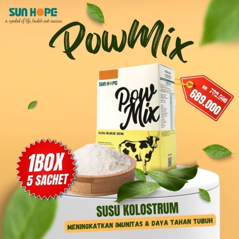 POW MIX SUSU SAPI KOLOSTRUM BERKUALITAS NUTRISI SUPLEMEN SUN HOPE SUNHOPE ORIGINAL MURNI 100%