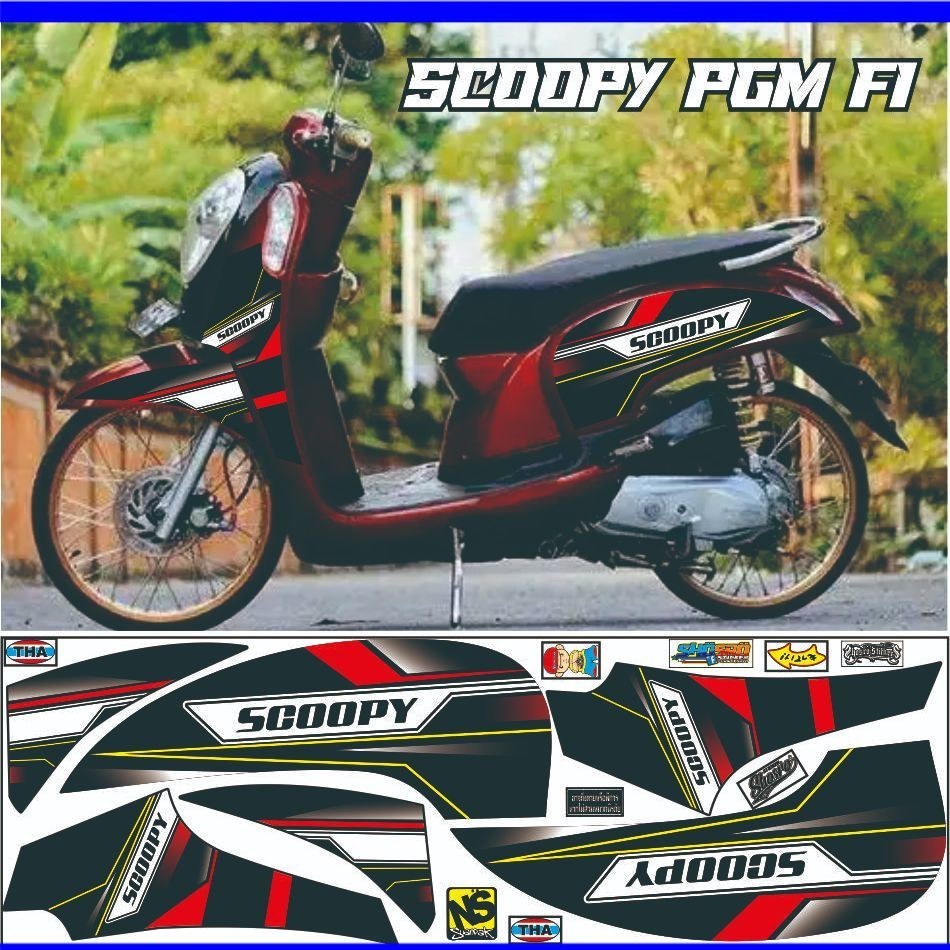 SETRIPING/ VARIASI STRIPING SETIKER SCOOPY FI OLD 2012 2013-2016 VARIASI LIST MOTOR DESAIN MINIMALIS