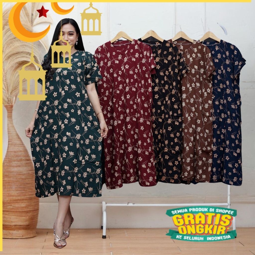 Daster Kekinian Terbaru Busui Rayon Batik Pekalongan Bumil Baju Wanita Resleting Viral Tidur Dewasa 