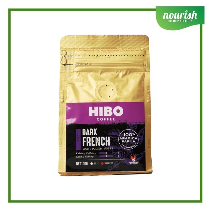 

[Coffee New] Hibo, Organic Coffee Dark French 100gr / Kopi Organik Arabica BUBUK