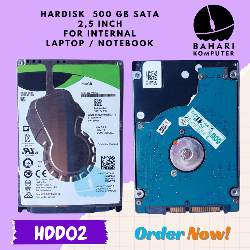 Hardisk HDD Seagate 500gb internal laptop