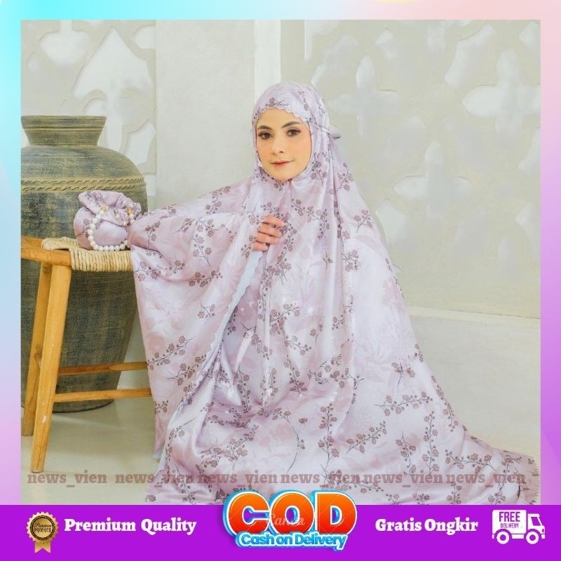 vien.id - Mukena dewasa terbaru premium armani silk adem lebut tidak nerawang mukenah wanita travell