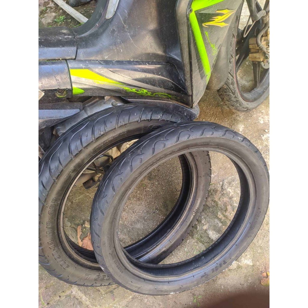 SEPASANG BAN SEKEN DUNLOP UKURAN 250/275 RING 17