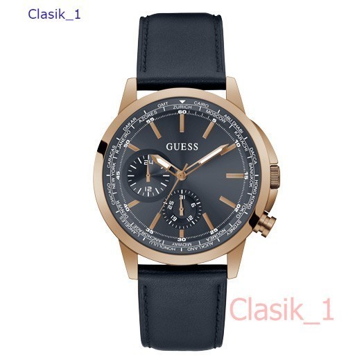 Original 100% Guess GW0540G2 Jam Tangan Pria Strap Navy Rosegold