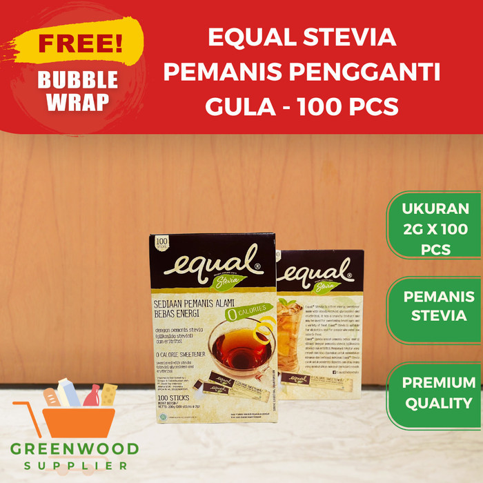 

Equal Stevia Pemanis Alami Pengganti Gula - 100 Pcs