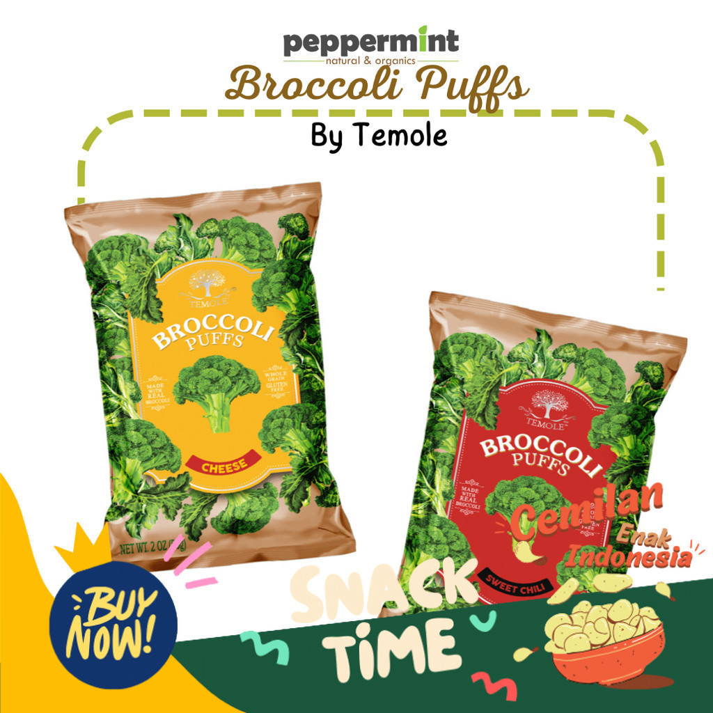 

Special Diskon Temole Broccoli Puffs (56 gr) / Camilan Sehat