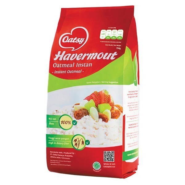 

OATSY HAVERMOUT INST OATMEAL POUCH 750GR