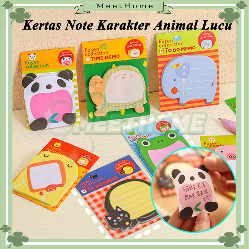 

Mini Motif Animal Sticky Note/Sticky Notes Memo Animal/Kertas Memo Karakter Stationary