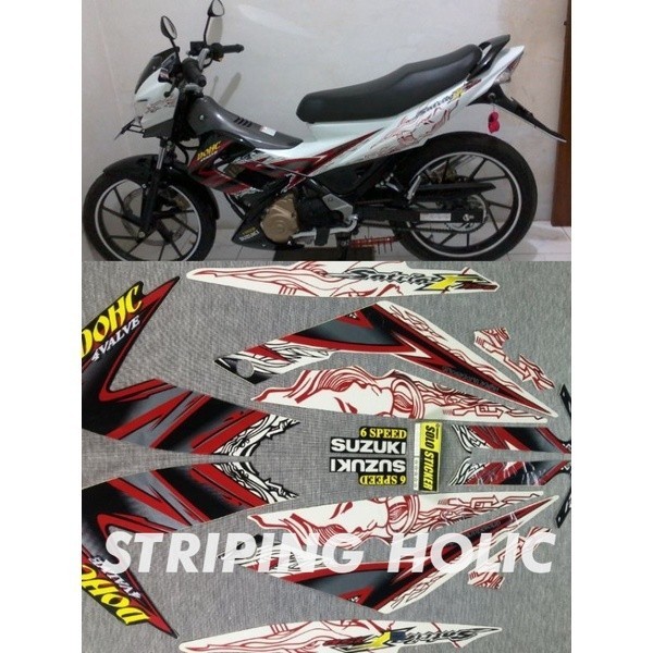Striping lis standar satria fu 2011 merah