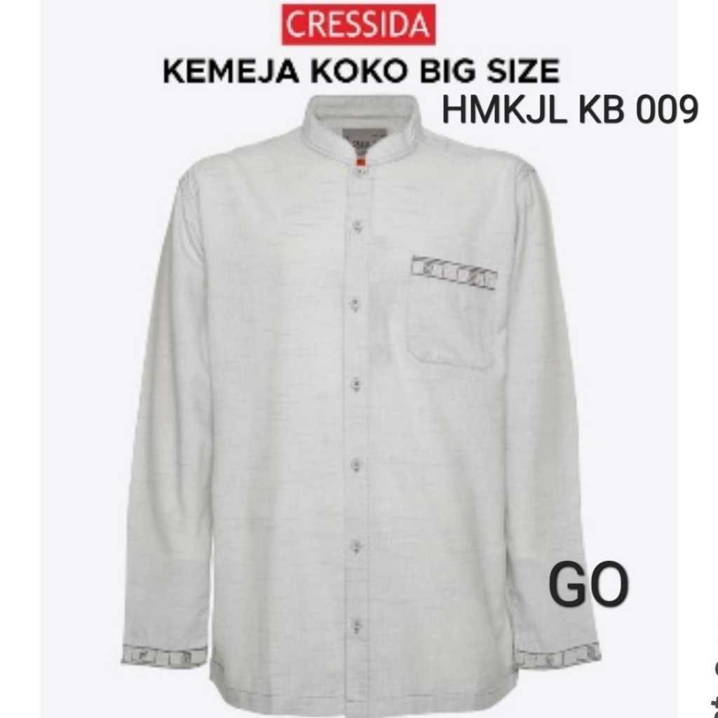 gof CRESSIDA KOKO Pakaian Pria Atasan Baju Muslim Kemeja Hem Reguler Original Lengan Panjang