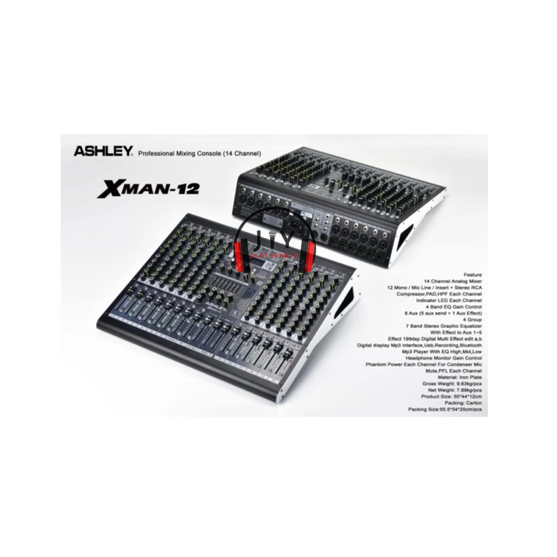 Audio Mixer 12 Channel Ashley XMan-12 Xman 12 XMan 12 Original