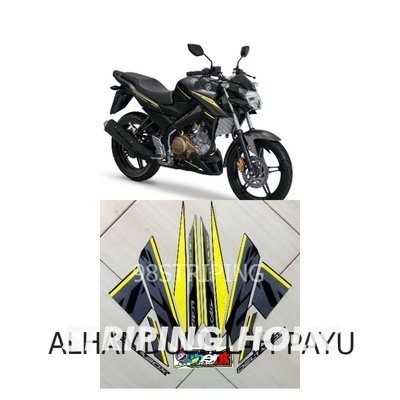 STRIPING YAMAHA VIXION R ADVANCE HITAM 2017 STIKER LIS STANDAR ORI POLET