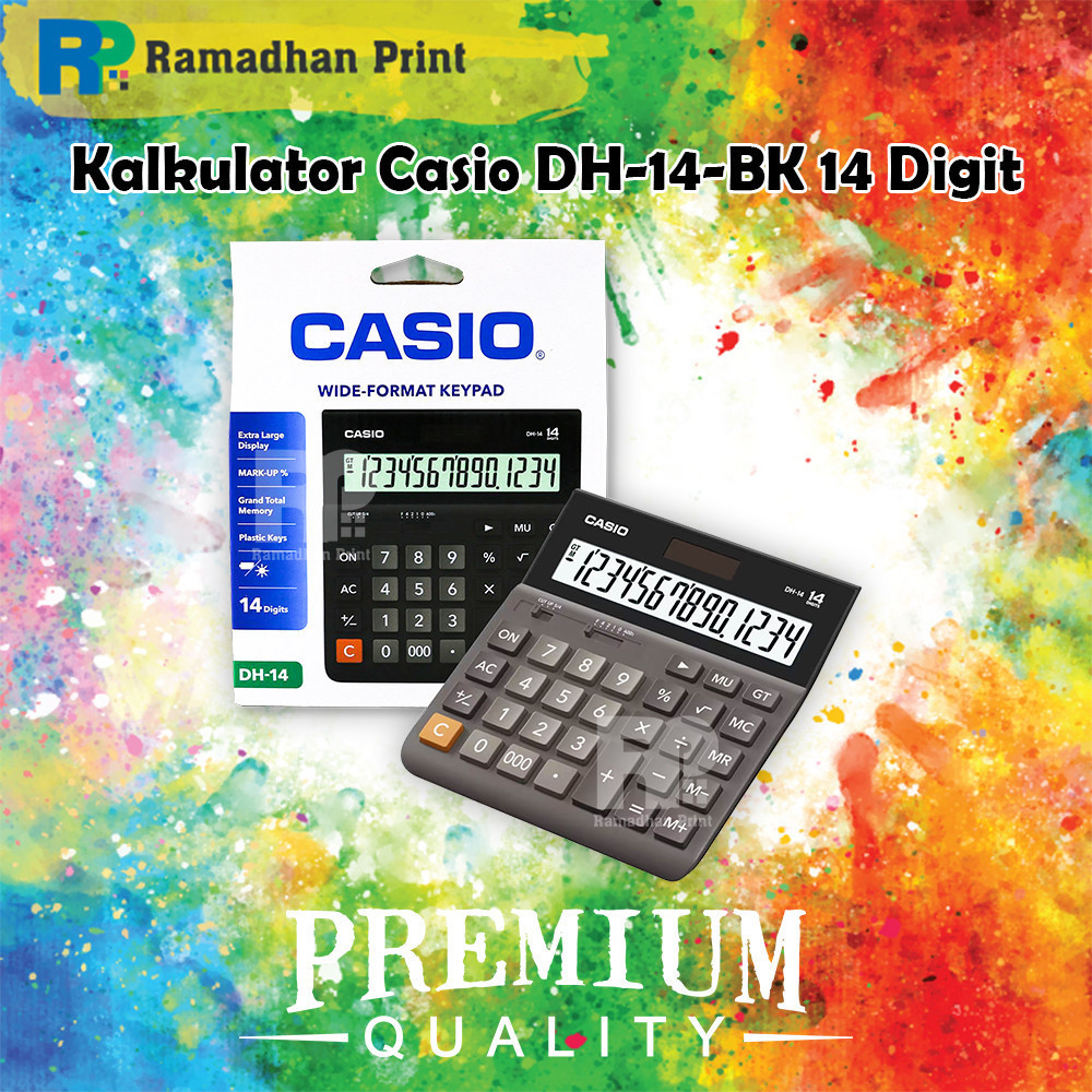 

Calculator Casio Dekstop Black 14 Digits Casio DH-14 New Original