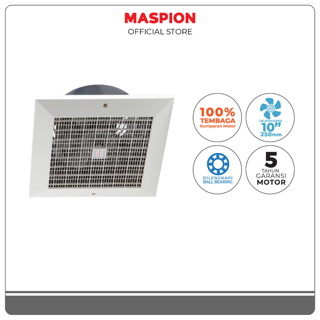 Maspion Exhaust Fan Kipas Angin Hexos Plafon 10 Inch CEF-25