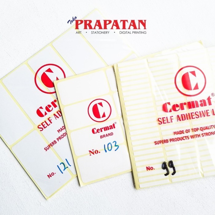

Cermat Self Adhesive Labels - no 99 -YY41