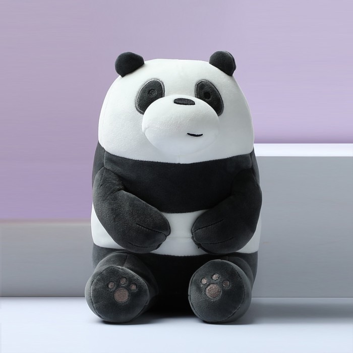 promsi toko Miniso Official Boneka mainan anak We Bare Bears-Lovely Sitting Plush - Panda