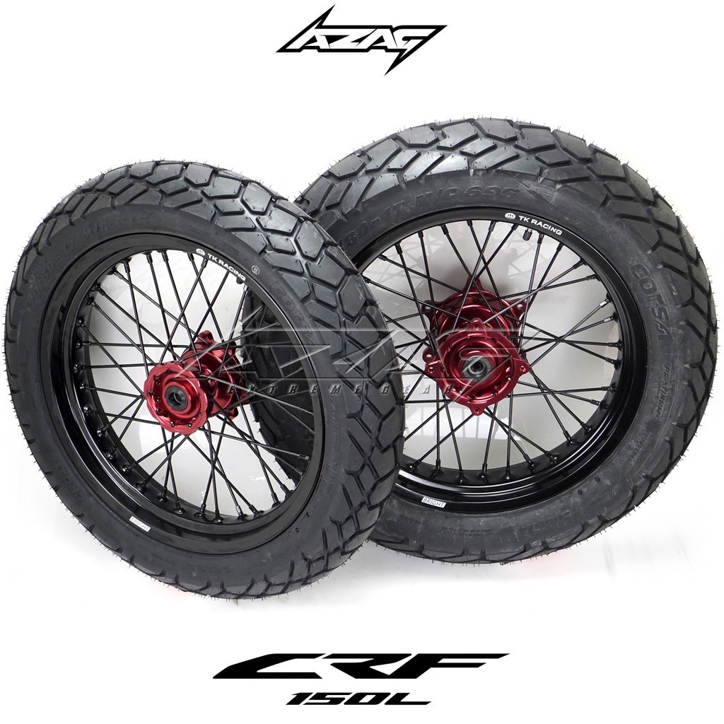 ban set honda crf 150 ring 17 modif supermoto tk scarlet corsa premium