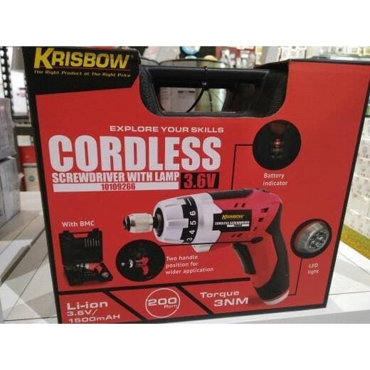 Cordless Screwdriver krisbow 3,6 V