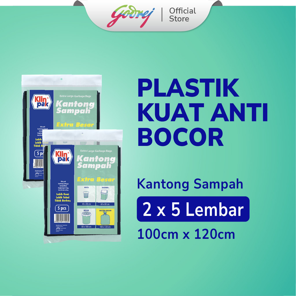 Klinpak Kantong Sampah Extra Besar 100cm X 120cm Isi 10 pcs