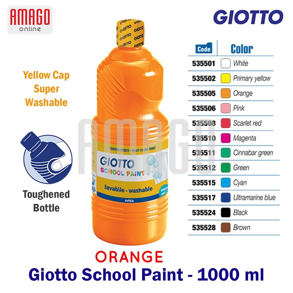 

Cat Air Cat Poster GIOTTO School Paint 1000 ml - 1 liter - Orange - 535505